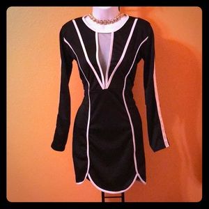 🛑SOLD🛑SOLD🛑Black & White Stretch Jersey Dress